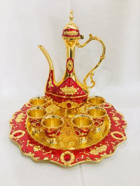 西域细长颈多彩酒具