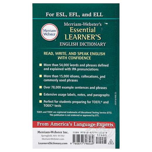 【中商原版】Merriam-Webster's Essential Learner's English韦氏英文字词典 商品图1