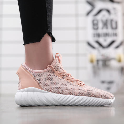 【运动鞋】.春季女鞋网面透气休闲运动鞋男韩版潮情侣飞织学生椰子跑步鞋 商品图0