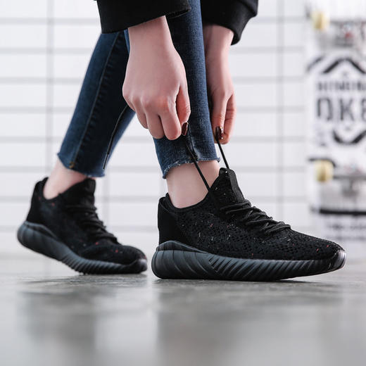 【运动鞋】.春季女鞋网面透气休闲运动鞋男韩版潮情侣飞织学生椰子跑步鞋 商品图3