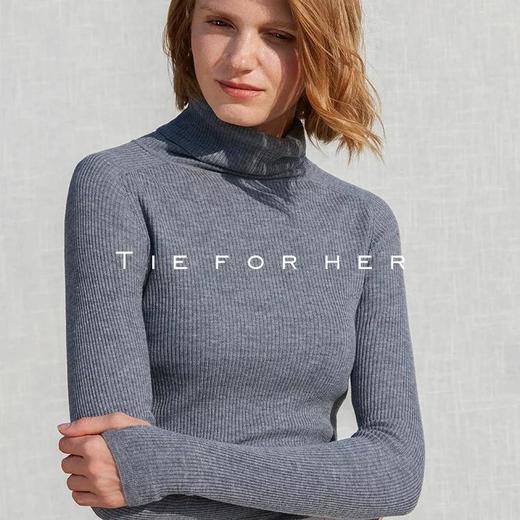 18AWP04 洛特灰高领羊毛针织衫 商品图1