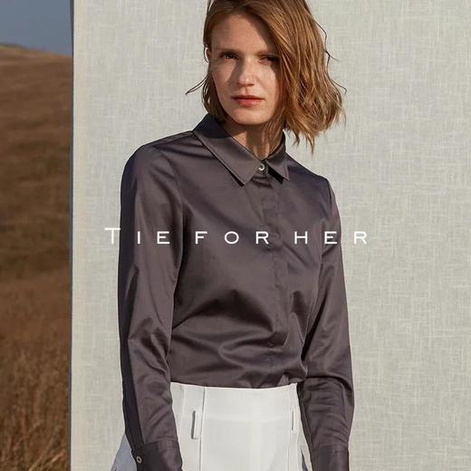 18AWDU20 蜥蜴灰风琴褶基础衬衫 商品图0