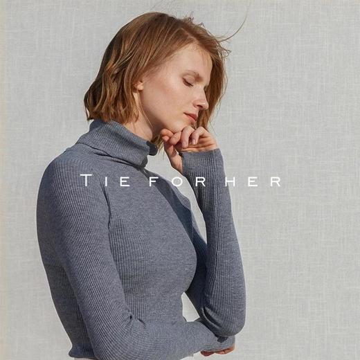 18AWP04 洛特灰高领羊毛针织衫 商品图2