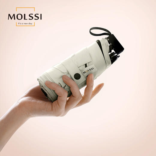 【20新品爆款现货 迷你扁形设计】  MOLSSI小方伞 超轻 口袋迷你 仅18cm 小方身型轻松入包携带 晴雨两用遮阳伞 商品图4