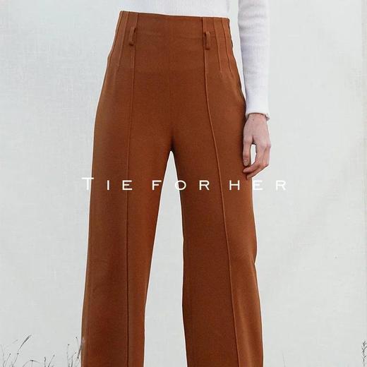 18AWDD08 马鞍棕高腰阔腿裤 商品图1