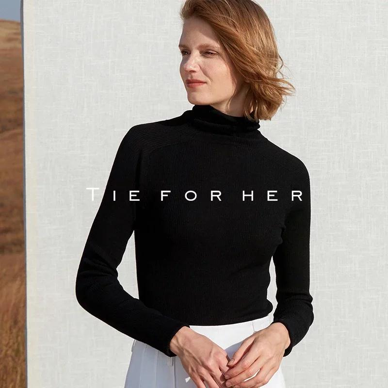 18AWP05 碳晶黑高领羊毛针织衫