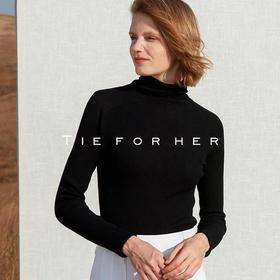 18AWP05 碳晶黑高领羊毛针织衫