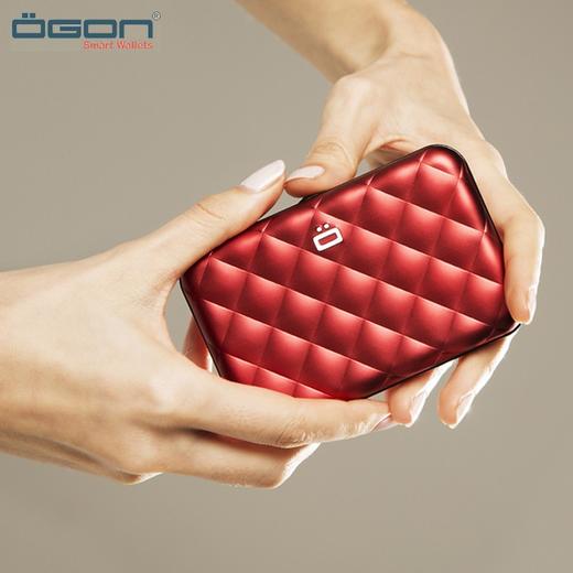 OGON菱格卡盒卡包RFID防盗防扫描法国时尚金属钱包 商品图5