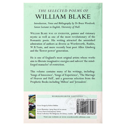 【中商原版】英文原版The Selected Poems of William Blake威廉布莱克诗选 商品图1