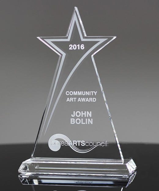 高档五角星水晶奖杯比赛纪念留念奖杯 商品图0