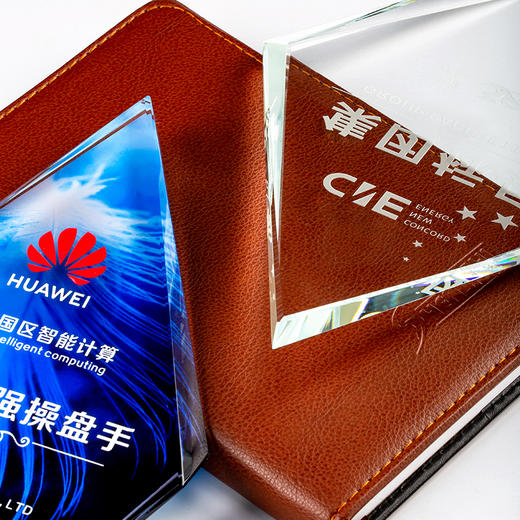 京佑恒大理石底托水晶奖杯定制彩色奖牌加盟代理经销商授权牌制作 商品图4