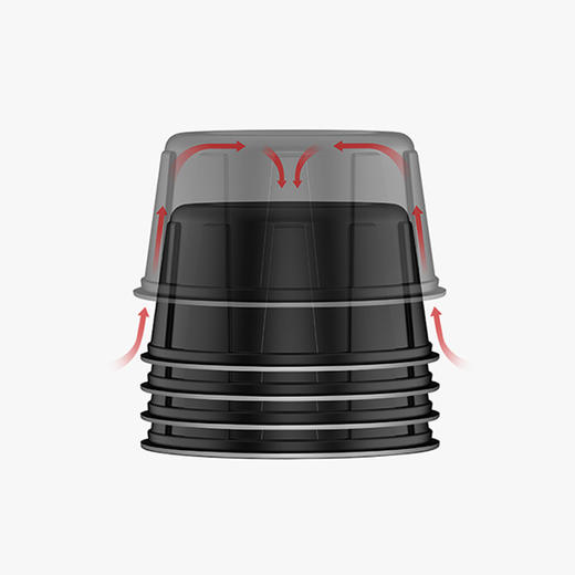 喇叭花黑金色一次性快餐盒塑料碗外卖打包盒带盖饭盒圆形饭碗便当 商品图3