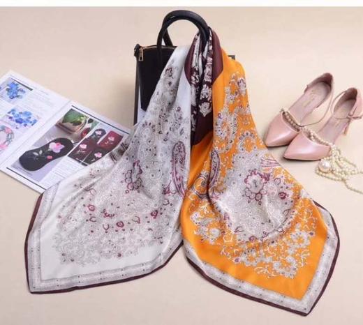 新疆民族风格  真丝丝巾 110*110cm 商品图1