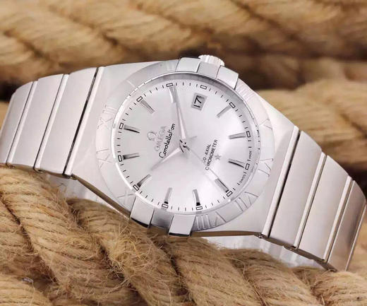 V6欧米茄星座系列123.10.38.21.02.001机械男士手表，直径:大号38.5mm，小号35.5mm。精钢镀18k表链表壳，8500全自动机械机芯，蓝宝石 商品图4