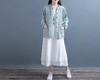 AW02中国灯笼袖棉麻外套女春1:1实物服装纸样剪裁图纸牛皮纸样 商品缩略图1