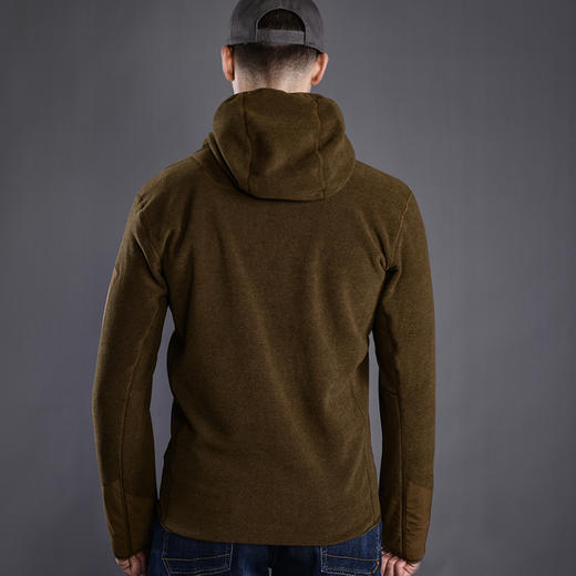 【抗起球-抗静电-抗磨损】鹰爪行动伏击者抓绒衣男加厚连帽双面绒摇粒绒保暖衣户外卫衣外套 商品图3