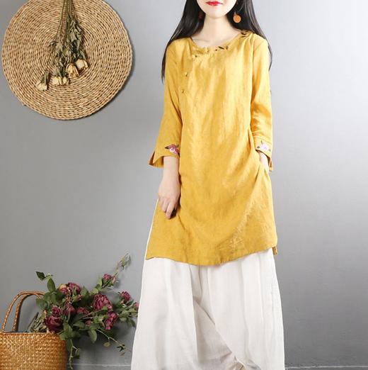 裁缝学苑 AW01中国风棉麻上衣1:1实物服装纸样剪裁图纸牛皮纸样 商品图0