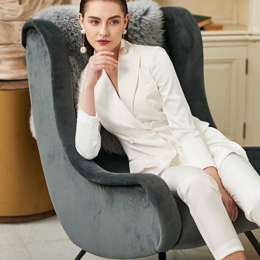 IWY/早新品白色长袖西服长裤套装CP9130 商品图5