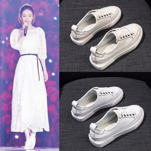 【服饰鞋包】百搭基础小白鞋女春季网红学生休闲单鞋平底板鞋春款 商品图2