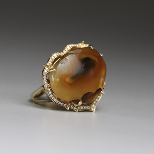 辽代影子玛瑙“心花”戒指 商品图1