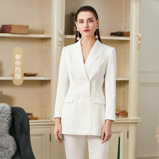 IWY/早新品白色长袖西服长裤套装CP9130 商品图7