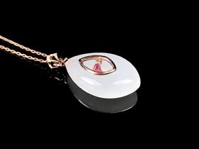 18K金镶羊脂玉（仅支持货到付款）