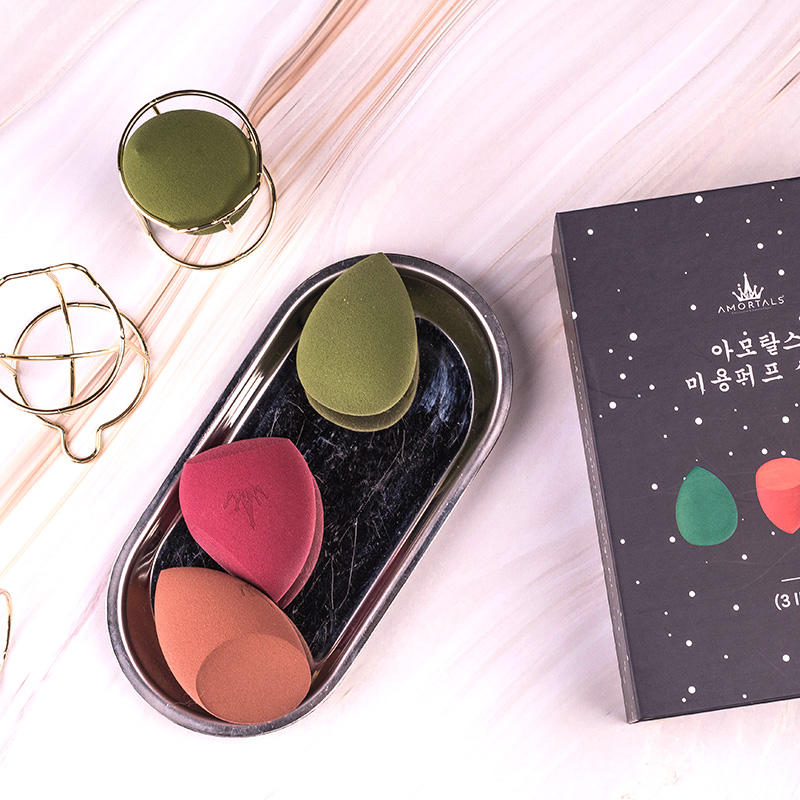 韩国amortals尔木萄星空美妆蛋套盒3枚 蛋托