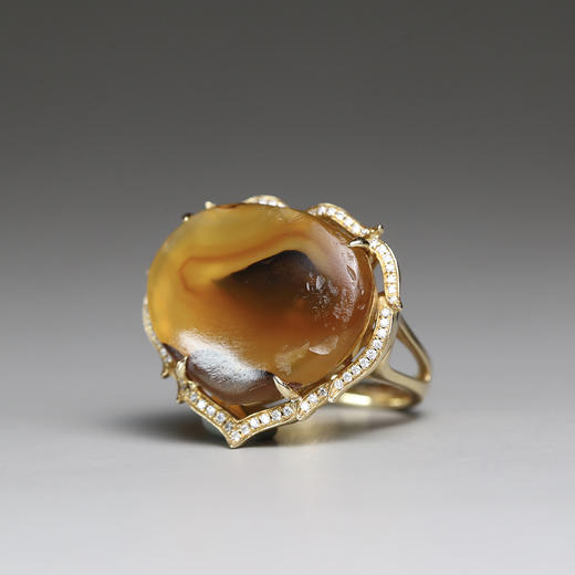 辽代影子玛瑙“心花”戒指 商品图4