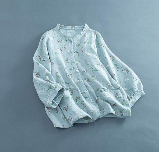 AW02中国灯笼袖棉麻外套女春1:1实物服装纸样剪裁图纸牛皮纸样 商品图3