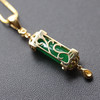 冰种阳绿复古翡翠吊坠18k黄金钻石镶嵌 商品缩略图3