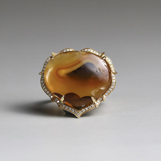 辽代影子玛瑙“心花”戒指 商品图0