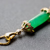 冰种阳绿复古翡翠吊坠18k黄金钻石镶嵌 商品缩略图2