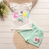 【女童】夏季女童卡通T恤+格子短裤套装女孩可爱兔子套装 商品缩略图2
