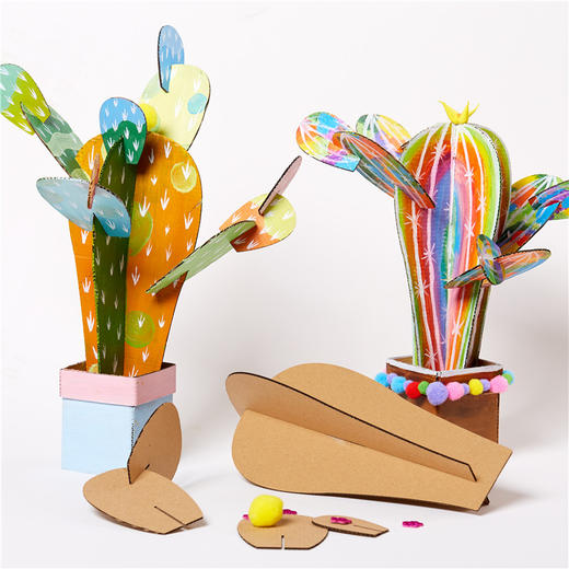 可爱的小刺球  儿童绘画立体拼装贴画diy幼儿园手工材料包diy植树节 商品图4