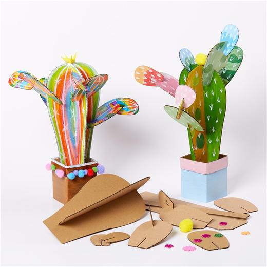 可爱的小刺球  儿童绘画立体拼装贴画diy幼儿园手工材料包diy植树节 商品图4