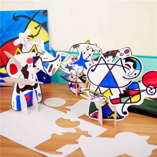 立体米罗  儿童创意手工美劳制作材料包幼儿园diy绘画插卡美术 商品图1