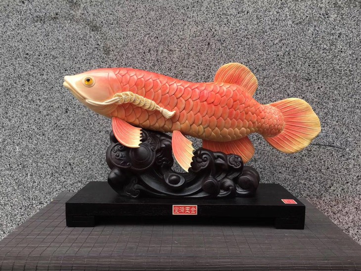 【40726】猛犸象牙金龙鱼摆件,勇创作品,全品为猛犸象牙雕刻而成,整体