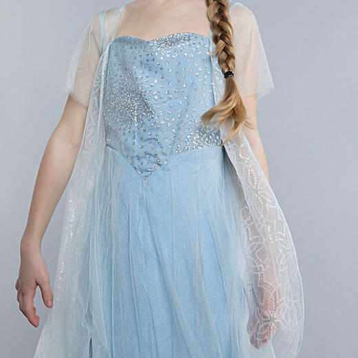 非质量问题不退换哦~蓬纱馆 冰雪奇缘公主裙春夏儿童礼服爱莎短袖公主裙-艾莎公主裙 商品图2