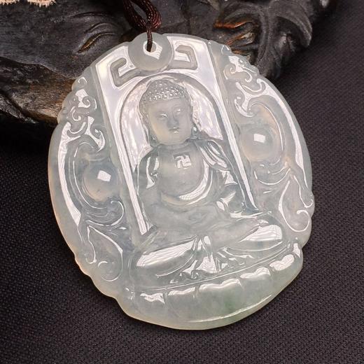 【62117】翡翠冰种阿弥陀佛挂件
