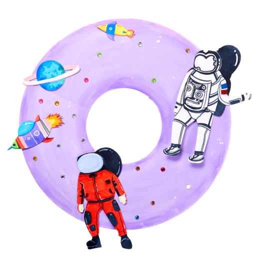 遨游太空 儿童手工制作材料包diy填色涂色画幼儿园中小班益智绘画 商品图4