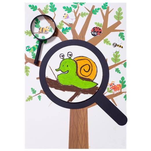 昆虫放大镜 植树节手工diy儿童制作材料包幼儿园趣味插卡绘画贴画 商品图2