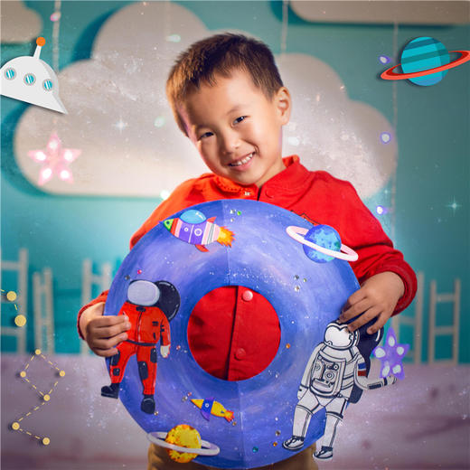 遨游太空 儿童手工制作材料包diy填色涂色画幼儿园中小班益智绘画 商品图1