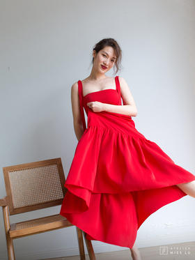 AtelierMissLu / Lara-嘉年华红系带长礼服