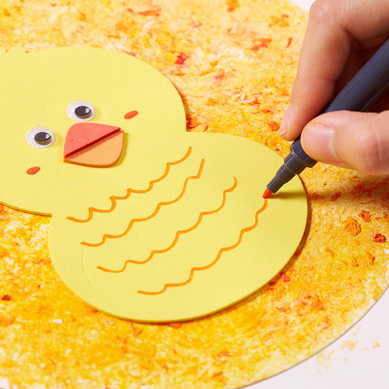 复活节彩蛋纸巾画工手 diy 儿童主题制作材料包幼儿园贴画