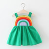 【女童】童裙夏季1-4岁女童洋气连衣裙彩虹吊带裙可爱A字裙 商品缩略图3