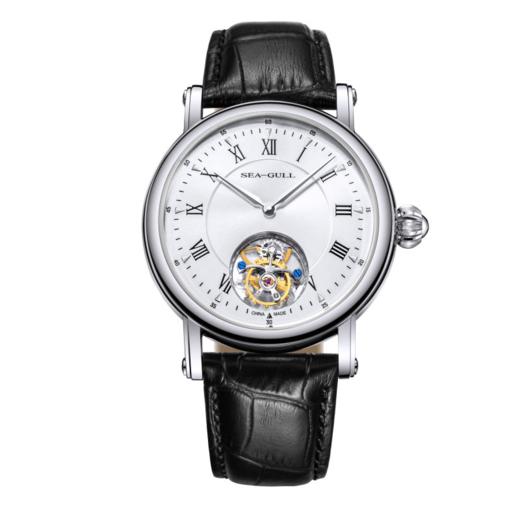 海鸥全自动镂空鳄鱼皮陀飞轮男表818.11.6018 商品图0