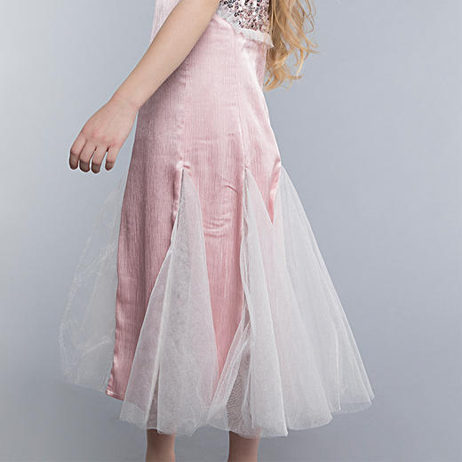 儿童礼服美人鱼蓬蓬裙女童白雪公主裙花童礼服女童婚纱裙-美人鱼裙 商品图3