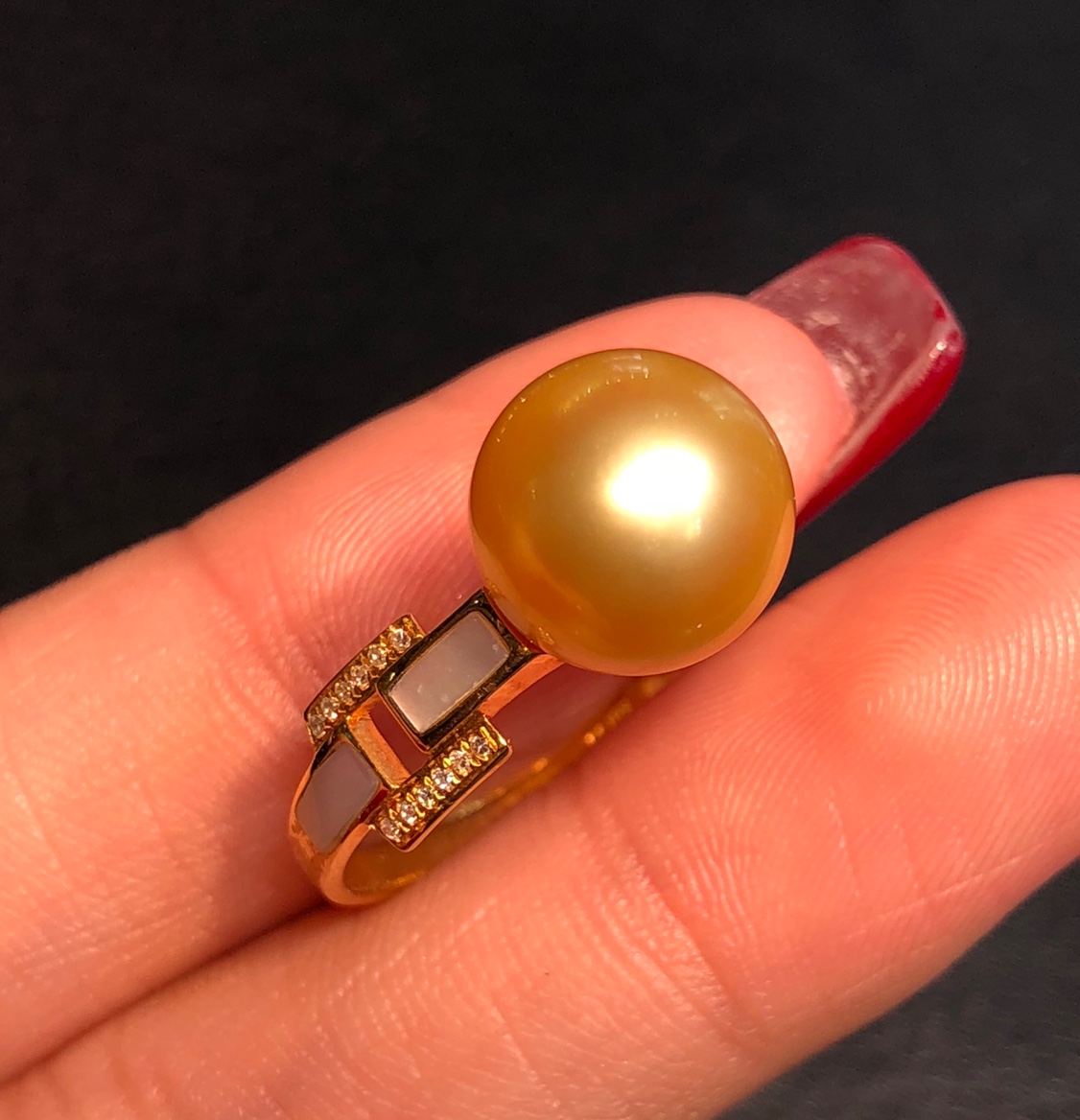 定制南洋金珠戒指