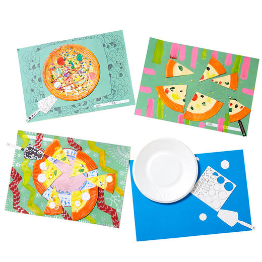 美味的披萨 儿童手工diy制作材料包幼儿园涂色绘画插卡创意贴画 商品图4