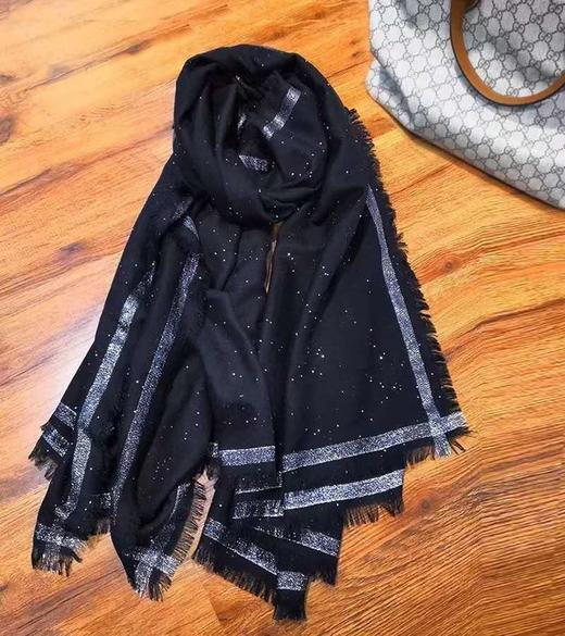 网红款100%羊羔绒璀璨星空  90*210cm 黑色 商品图2